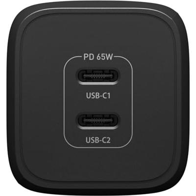 Otterbox Standard EU USB C USB-oplader 65 W 2x USB-C USB PD Zwart Binnen Otterbox Standard EU USB C USB-oplader 65 W 2x USB-C USB PD Zwart Binnen