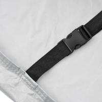 VidaXL Autohoes half met haken xl peva zilverkleurig - thumbnail