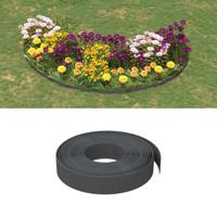 VidaXL Tuinrand 10 m 10 cm polyetheen grijs - thumbnail