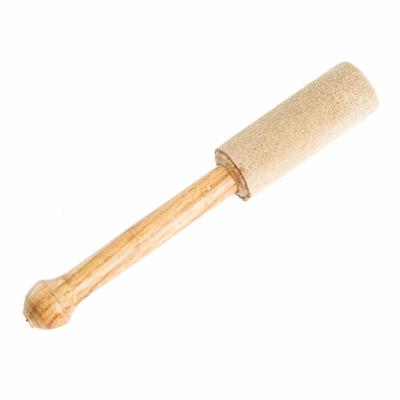 Klankschaal Aanstrijkhout Klein met Suède Geel (15 cm)