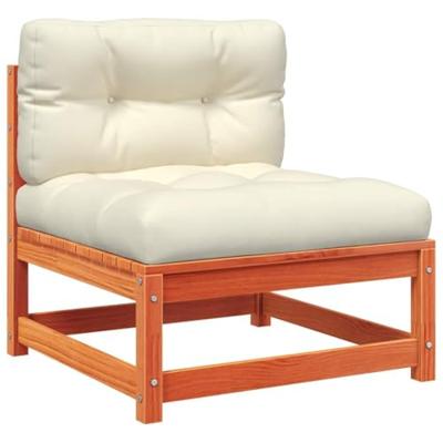 Tuinbank zonder armleuningen met kussens en voetenbank