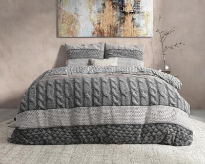 RoyalTextile - Elin Dekbedovertrek Flanel - Taupe - 240 x 220 RoyalTextile - Elin Dekbedovertrek Flanel - Taupe - 240 x 220