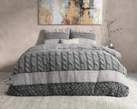 RoyalTextile - Elin Dekbedovertrek Flanel - Taupe - 240 x 220 - thumbnail