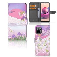 Xiaomi Redmi Note 10S | 10 4G | Poco M5s | Telefoonhoesje | Met pasjeshouder | Bird Flying - thumbnail