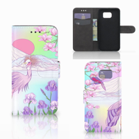 Samsung Galaxy S6 Edge Telefoonhoesje met Pasjes Bird - thumbnail