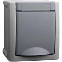 VIKO 90591008-DE Pacific Wandcontactdoos met randaarde spatwaterdicht Grijs 1 stuk(s) - thumbnail