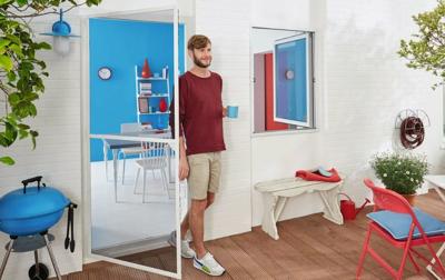 tesa ALU COMFORT 55192-00002-00 Vliegenhor voor deur (b x h) 1000 mm x 2200 mm Wit 1 stuk(s)