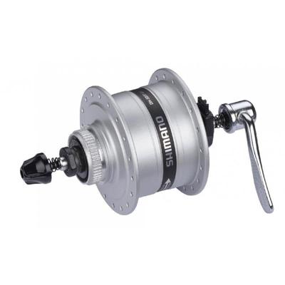 Shimano naafdynamo 32g uitval disc 6v/3 watt dh-3d37-qr zilver
