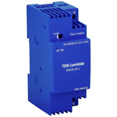 TDK-Lambda DRL30-24-1 DIN-rail netvoeding 24 V 1.25 A 30 W Inhoud 1 stuk(s)