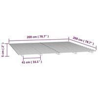 Bedframe massief grenenhout 200x200 cm - thumbnail