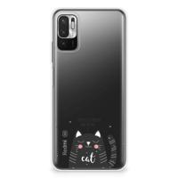 Xiaomi Redmi Note 10/10T 5G | Poco M3 Pro Telefoonhoesje met Naam Cat Good Day - thumbnail