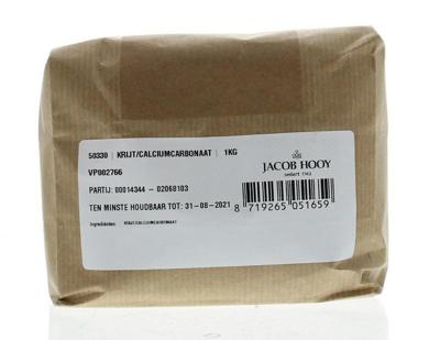 Jacob Hooy Krijt calciumcarbonaat 1 Kilogram Jacob Hooy Krijt calciumcarbonaat 1 Kilogram