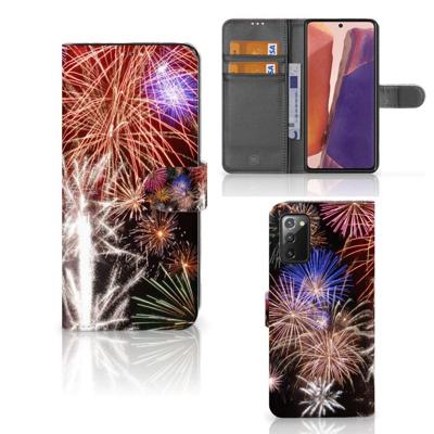 Samsung Galaxy Note 20 | Wallet Case | met Pasjes | Vuurwerk Samsung Galaxy Note 20 | Wallet Case | met Pasjes | Vuurwerk