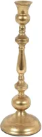 Countryfield kandelaar metaal wessel 12.5x12.5x37cm goud - thumbnail