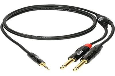 Klotz KY5-300 MiniLink Pro Y-kabel 3.5mm 3p - 2x 6.35mm 2p 3 meter Klotz KY5-300 MiniLink Pro Y-kabel 3.5mm 3p - 2x 6.35mm 2p 3 meter