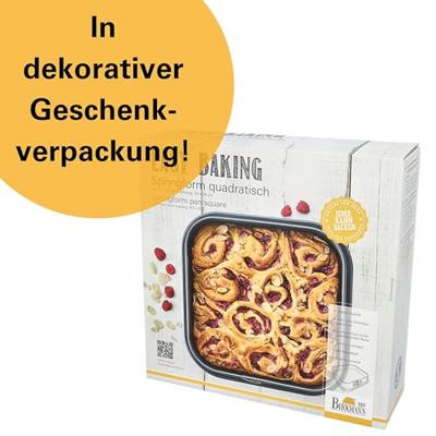 Vierkante bakvorm met uitneembare bodem - BIRKMANN - EASY BAKING - Koolstofstaal - Antiaanbaklaag - 24 x 24 x 8 cm