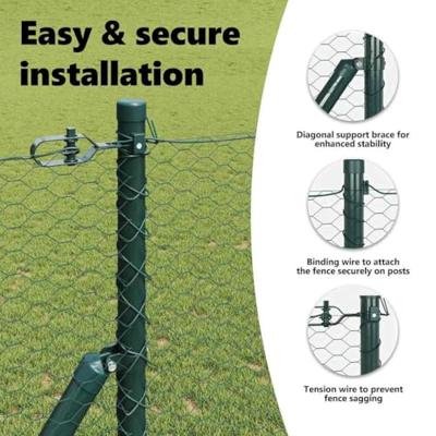 VidaXL Afrasteringspaal groen 25 x 1 m (25 mm gaas) staal