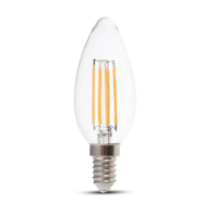 E14 LED Lamp - 4 Watt 400 Lumen - 3000K Warm wit - Vervangt 35 Watt - E14 fitting - Kaarslamp - Kleine fitting - thumbnail