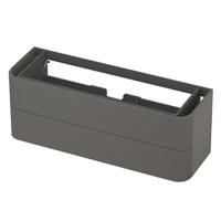 INK - Afgeronde Onderkast Gelakt 2 Laden Softclose met Gefreesd Front Tbv Grepen - 1400x450x520 Mm - Mat Beton Groen - thumbnail