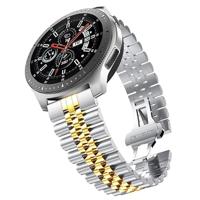 By Qubix - Compatible met Garmin Vivoactive 4 - Vivoactive 4L - Stalen band - Stalen band - Zilver/goud - Compatible Garmin bandje - Bandbreedte: 20mm - thumbnail