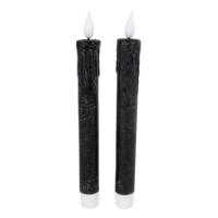 LED Kaarsen + Afstandsbediening 2 Stuks Zwart - thumbnail