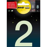 Glow in the dark Nummer 2 - 75 mm zelfklevend. - thumbnail