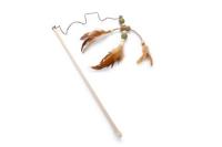 Beeztees Catnip+Matatabi Hengel+Veren - Kattenspeelgoed - 40 cm - thumbnail