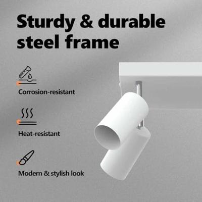 VidaXL Plafondspot met schijnwerpers wit 26 x 26 x 16 cm metaal