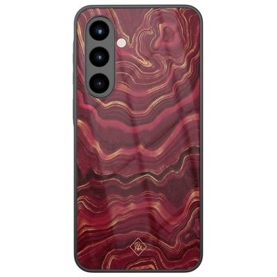 Samsung Galaxy A56 glazen hardcase - Agate rood