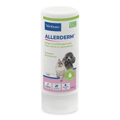 Virbac Allerderm shampoo droge & schilferige huid voor hond en kat 250 ml Virbac Allerderm shampoo droge & schilferige huid voor hond en kat 250 ml