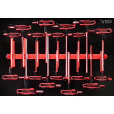 KS Tools 811.1018 Haakse schroevendraaierset 2 mm, 2.5 mm, 3 mm, 4 mm, 5 mm, 6 mm, 7 mm, 8 mm, 10 mm T 8, T 10, T 15, T 20, T 25, T 27, T 30, T 40, T 50