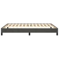 Bedframe zonder matras 140x190 cm fluweel donkergrijs - thumbnail