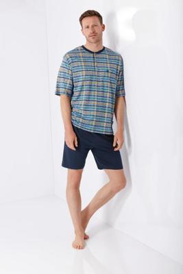 Geruite heren shortama van Hajo Geruite heren shortama van Hajo