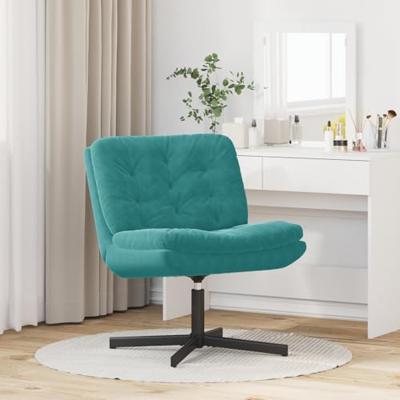 Draaibare Relaxstoel Turquoise 63 x 75 x 76 cm Fluweel - thumbnail