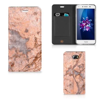 Huawei Y5 2 | Y6 Compact | Standcase | Marmer Oranje