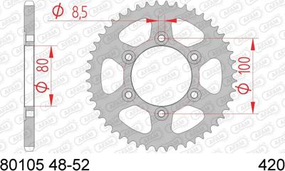 AFAM Chain wheel 420 48z steel silver