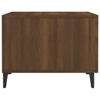 Salontafel met metalen poten 50x50x40 cm bruin eikenkleur - thumbnail