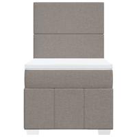 Boxspring met matras stof taupe 80x200 cm - thumbnail