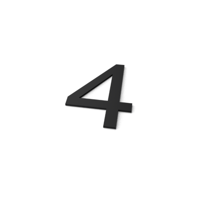 Nummer 4 Model: Huisnummer Staal Geroba - Geroba Nummer 4 Model: Huisnummer Staal Geroba - Geroba