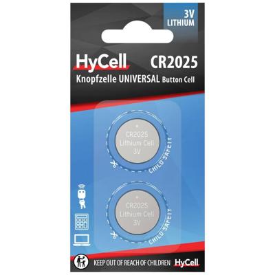 HyCell Knoopcel CR2025 3 V 2 stuk(s) 140 mAh Lithium CR 2025