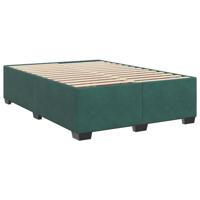 Boxspring met matras fluweel donkergroen 140x190 cm - thumbnail