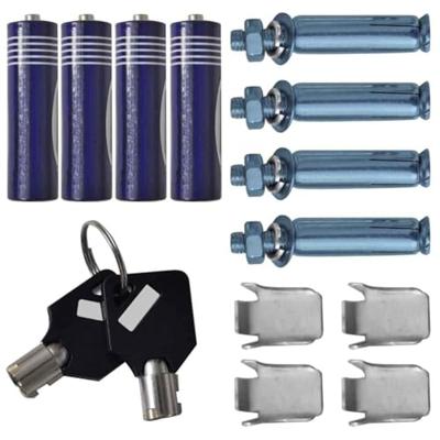 VidaXL Digitale kluis met slot donkergrijs 35 x 31 x 50 cm staal