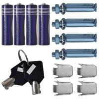 VidaXL Digitale kluis met slot donkergrijs 35 x 31 x 50 cm staal - thumbnail