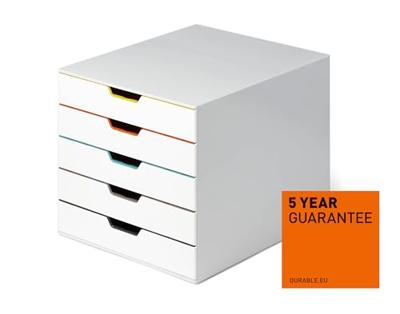 Durable VARICOLOR MIX 5 - 7625 762527 Ladebox Lichtgrijs DIN A4, DIN C4, Folio, Letter Aantal lades: 5 Durable VARICOLOR MIX 5 - 7625 762527 Ladebox Lichtgrijs DIN A4, DIN C4, Folio, Letter Aantal lades: 5