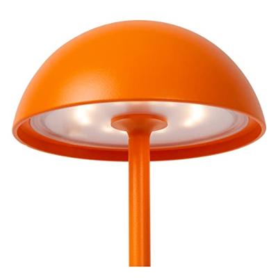 Lucide JOY - Oplaadbare Tafellamp Binnen/Buiten - Accu/Batterij - Ø 12 cm - LED Dimb. - 1x1,5W 3000K - IP54 - Oranje