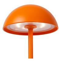 Lucide JOY - Oplaadbare Tafellamp Binnen/Buiten - Accu/Batterij - Ø 12 cm - LED Dimb. - 1x1,5W 3000K - IP54 - Oranje - thumbnail
