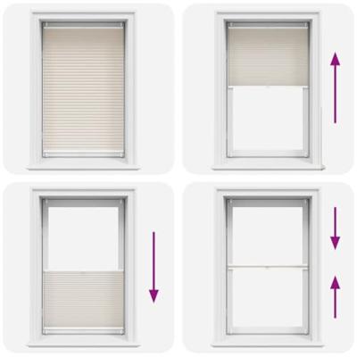 VidaXL Plissé rolgordijn 90x125cm creme