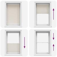 VidaXL Plissé rolgordijn 90x125cm creme - thumbnail