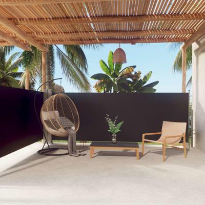 VidaXL Windscherm uittrekbaar 140x600 cm zwart VidaXL Windscherm uittrekbaar 140x600 cm zwart
