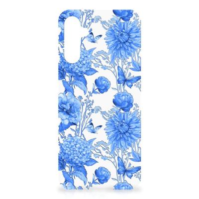 Case voor Samsung Galaxy A14 5G/4G Flowers Blue Case voor Samsung Galaxy A14 5G/4G Flowers Blue